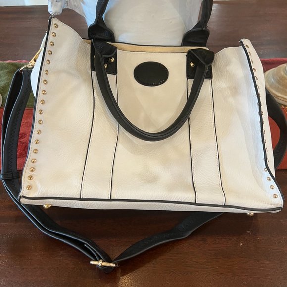 LIVI - look alike to Tory Burch bag. Vegan leather with studs. - Picture 2 of 4